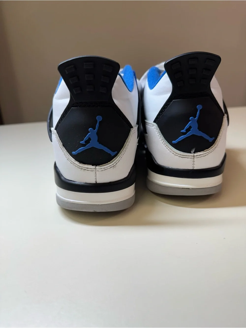 Jordan Kids White and Blue Retro Basketball Sneakers